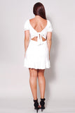 Puff Short Sleeve Tie Back Easy Summer Mini Dress