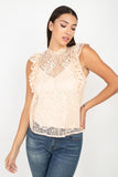 Sleeveless Lace Lining Top