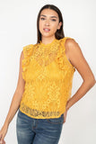 Sleeveless Lace Lining Top