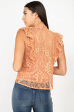 Sleeveless Lace Lining Top