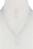 Marquise Shape Rhinestone Necklace