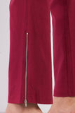 Plus Mid-rise Two Side Leg Zipper Pants