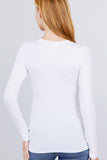 Cotton Jersey V-neck Top