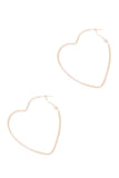 Metal Heart Hoop Earring