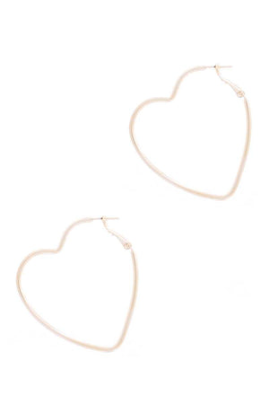 Metal Heart Hoop Earring