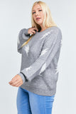 Printed Oversize Knit Sweater