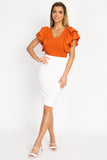 Ruffle Tiered Ribbed Top