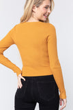 Snap Button Detail Sweater Top