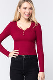Snap Button Detail Sweater Top