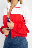 Long Sleeve Color Blocking Wind Breaker