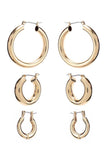 Basic Mini Hoop Earring 3 Pair Set