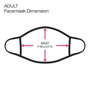 Graphic Printed Face Mask Unisex Adult