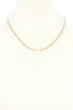Sodajo Brass Oval Link Necklace
