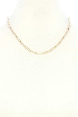 Sodajo Brass Oval Link Necklace