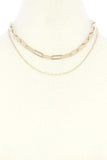 Sodajo 2 Layer Metal Necklace