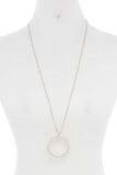 Metal Round Ring Pendant Necklace