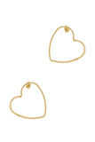 Metal Heart Stud Earring