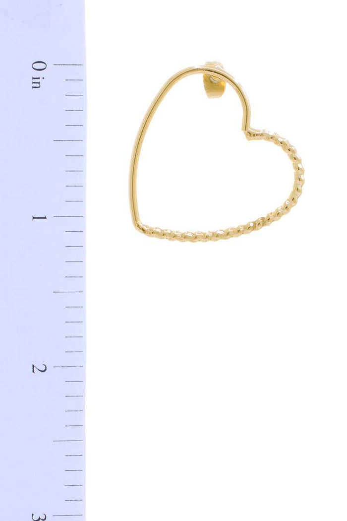Metal Heart Stud Earring