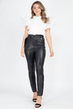 Solid Lace Puff Sleeves Top