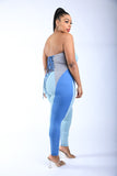 Color Blocked Tube Jumpsuit