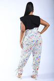 Newspaper Splatter Baggy Pants
