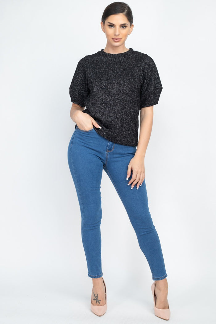 High Waist Zippered Denim