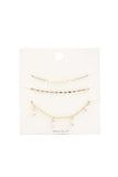 Pearl Oval Link Bracelet Set