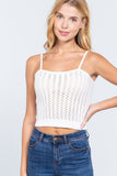 Pointelle Sweater Cami Top