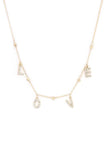 Love Rhinestone Charm Necklace