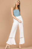 Laced Sheer Wide Leg Palazzo Pants