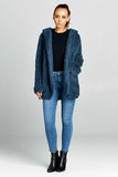 Hooded Fuzzy Fur Jacket