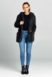 Hooded Fuzzy Fur Jacket