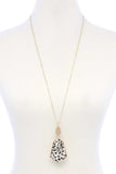 Faux Fur Animal Print Pendant Necklace