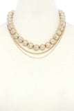 Metal Bead Layered Necklace