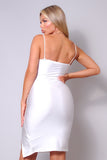 Spaghetti Ruched Bust Midi Dress