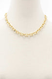 Oval Link Metal Earring